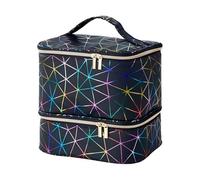 Storage Bag, Carrying Case, Sturdy Handle Holds 30 Bottles Sponge Partitions Shockproof Protection Zipper Closure, Nail Storage Organizer for Nail Supplies, 10.04x7.87x9.45inches