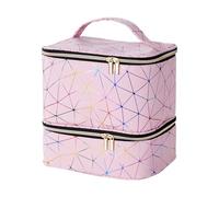 Storage Bag, Carrying Case, Sturdy Handle Holds 30 Bottles Sponge Partitions Shockproof Protection Zipper Closure, Nail Storage Organizer for Nail Supplies, 10.04x7.87x9.45inches