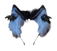 Storage Bag Cerchietto per capelli a tema anime, con ali di pipistrello, appassionati di film, fascia in peluche per adolescenti adulti cosplay accessori per capelli orecchie volpi cerchietto per