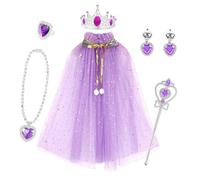 Storage Bag Costume da principessa delle fate, costume da principessa, costume da fata, mantello, gioielli per ragazze, giocattolo, costumi di compleanno, collana per ragazze