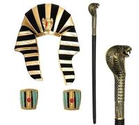 Storage Bag Costume egiziano da antico Egitto, include un copricapo a serpente, cintura egiziana, collare, braccialetti e collana
