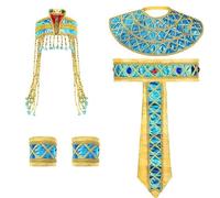 Storage Bag Costume egiziano da antico Egitto, include un copricapo a serpente, cintura egiziana, collare, braccialetti e collana