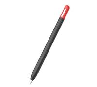 Storage Bag Custodia protettiva in silicone morbido per matita e accessori per impugnatura, Nero e rosso