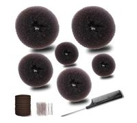 Storage Bag Deft Chignon Francese Twist Hair Chignon Maker Updo Multicolore Clip di Capelli Veloce Moda Copricapo Hairwear Must Have Strumento Acconciature, Set 37 pezzi caffè, Taglia unica