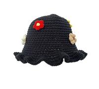 Storage Bag Dolce ragazze Crochet Bucket Hat carino signore pescatore cappello con motivo floreale donna adolescente cappello ondulato fiore secchio per le donne uncinetto donne modello carino