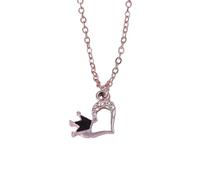 Storage Bag Elegante collana con ciondolo a forma di cuore con ciondolo a forma di cuore, catena per collana con lettera d'amore, collana a forma di clavicola per qualsiasi outfit con lettera e cuore