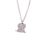 Storage Bag Elegante collana con ciondolo a forma di cuore con ciondolo a forma di cuore, catena per collana con lettera d'amore, collana a forma di clavicola per qualsiasi outfit con lettera e cuore