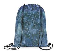 Storage Bag Galassia Dell'Universo Blu-Verde Leggera Drawstring Bag Moda Coulisse Borsa per Escursionismo Calcio Scuola