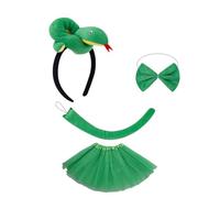 Storage Bag Il set di costumi da serpente include fascia per capelli, coda di serpente, papillon e gonna, vestito di Halloween per bambino, ragazza, Halloween, cosplay, cosplay