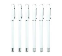 Storage Bag Penna a sfera in metallo con clip a sfera, 6 pezzi, per studenti, insegnanti, ufficio, firma punta da 0,5 mm, professionale per lavoro