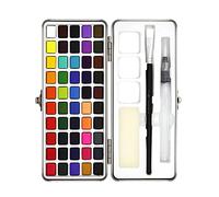 Storage Bag Set di pittura ad acquerello 50 colori acquerello set con tavolozza 6 pezzi pennello dettaglio forniture artistiche pittura regalo vernici