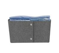 Storage Basket - Foldable Felt Organizer, Felt Fabric Storage Basket with Handles, Multipurpose Organizer Box with Buttons | for Shelves, Living Room, Bedroom, Bathroom, Nursery, Laundry, Office
