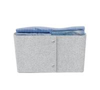 Storage Basket - Organizer pieghevole in tessuto di feltro con sides, Keep Rooms Tidy And Neat, Home Storage for Living Room Bedroom Bathroom, Soft Felt Grey Style for Shelves and Desks