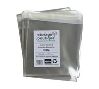 storage.boutique Custodie protettive doppie CD/DIGIPACK, standard di archiviazione, senza acidi, misura 4, 155 x 155 mm, chiusura adesiva, 50 pezzi