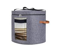 Storage Box For Hats - Large Hat Container Storage, Gloves Sheet Organizer Box With Lid, Clear Window Foldable Round Brim Cap Container, Closet Hat Organizer Case For Toys Clothes Accessories, Space S