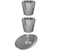 Storage Box for Tool Bits - Drill & Soldering Organizer with Rotating Lock Cover