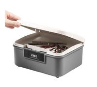 Storage Box with Lock - ABS 26,2 x 22 x 12,1 cm | Portable Password Lock Lock Organizer Box | Large Capacity Lockable Storage Case for Documents Files Medicine Tools Crafts Kitchen Electrician Use