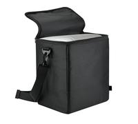 Storage Case Freezer, Nylon Zipper Organizer, Portable Makeup Carrier, Black, Insulated Design, Shoulder Strap Convenience, for Home, Travel, Cosmetic, Freezer Use