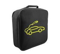 Storage cavo di ricarica - sacchetto impermeabile Oxford | Fire-Retardant Square Case per cavi EV, attrezzi, tubi | Porta cavi auto per valigia, garage, uso da viaggio | nero