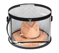Storage Hat Box, Soft Transparent Storage Pouch with Zip, Large Capacity Foldable Organizer Basket, Ideal for Hats, Bags, Gloves, Plush Toys, Seasonal Clothes, Travel, Closet Organization