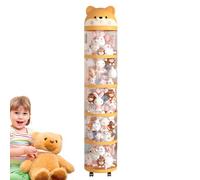 Storage imbottitore di animali | Secchio per display giocattolo peluche trasparente | Contenitore di organizzazione a grande capacità con ruote trasparenti per la camera da letto per bambini in cammin