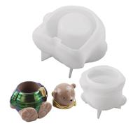 Storage Jar Silicone Mold, Bear-Shaped Aesthetic, Jewelry Storage Box Mold, Creative Crafting Design for Epoxy Resin Cement Plaster Beginners Professionals Home School Project Crafting