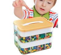 Storage Organizer Box - Stackable Storage Box | 2-Layer Toy Organizer Bins with Compartments Sorting Boxes