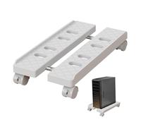 Storage Supporto for PC mobile, supporto for PC tower regolabile in larghezza sotto la scrivania, supporto for CPU ventilato adatto alla maggior parte dei PC holder(Bianco)