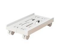 Storage Supporto PC regolabile, supporto PC Tower mobile con 4 ruote girevoli, carrello da pavimento for PC for ufficio domestico e uso sotto la scrivania holder(Bianco)