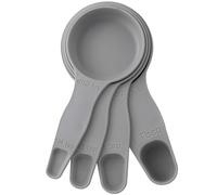 Storage Theory 2 in 1 Measuring Cup and Spoon Set 4 Pcs Grey - Nesting