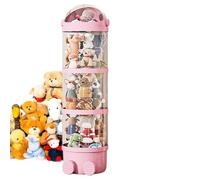 Storage Tube for Toys, Plush Organizer, Stuffed Animal Tower, Plush Storage Organizer, Stuffed Animal Tower Organize Clear Toy Storage Tube with LED Lights for Stuffed Animals and Toys