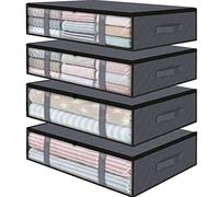 StorageRight 4 sacchetti per riporre vestiti sotto il letto, grigio