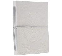STORE INDYA Handmade Genuine Leather Journal Eco-Friendly Unlined Pages Compact Travel Diary Writing Journal for Men & Women (Traditional Mandala Collection)