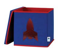 STORE.IT 670285 Giocattolo Scatola con Finestra, Rocket, in Tessuto Non Tessuto Materiale, Blu, 30 x 30 x 30 cm