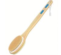 STORE77® Spazzola a secco per corpo, cellulite e linfatica, pelle secca, manico lungo, spazzola per il corpo, setole naturali, esfoliante, per bagno, doccia, lavaggio, spazzolatura, esfoliazione