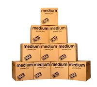 StorePAK Scatole di cartone resistenti e medie, con maniglie, 64 litri, 40,5 x 40,5 x 40,5 x 40,5 cm, confezione da 10 pezzi, colore: Marrone