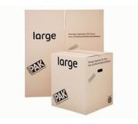 StorePAK Scatole grandi per traslochi con manici, 116 litri, 100% riciclabili, 55 x 46 x 46 cm, colore: marrone