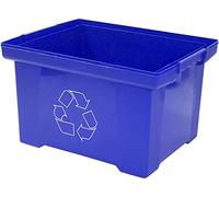 Storex 9 Gallon Recycle Bin, blu (STX61549U01 C)