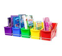 Storex Grandi contenitori per libri, set di 5 ripiani in metallo inclusi, colori assortiti (71125U01C)