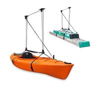 StoreYourBoard Sistema di carrucole per garage da soffitto, confezione da 2, per kayak, canoa da carico, sollevamento per scala, resistente, 68 kg