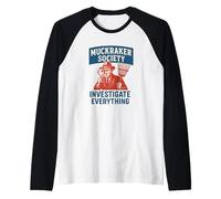 Storia Americana della Muckraker Society Maglia con Maniche Raglan