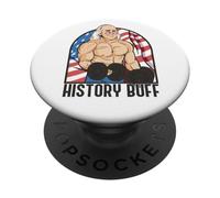 STORIA BUFF Benjamin Franklin Body Builder Meme 4 luglio PopSockets PopGrip Adesivo