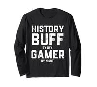 Storia Buff di Giorno Gamer di Notte Storico del Mondo di Gioco Maglia a Manica