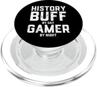 Storia Buff Di Giorno Gamer Di Notte Storico Del Mondo Di Gioco PopSockets PopGrip per MagSafe