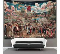 Storia del Giorno dell'Indipendenza Arazzo Appendere Alla Parete ,Dalla guerra alla celebrazione moderna Arte Murale Estetico Per La Decorazione Della Casa,per Soggiorno,camera Da Letto,150cmx200cm