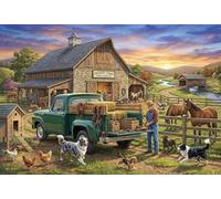 Storia del Ranch del Sole Puzzle in Legno 500 Pezzi Adulti E Ragazzi,Antistress,Idea Regalo,Sfida Impossibile,Legno,Decorazione Casa,dai 14 Anni,Gioco Educativo (52x38cm)