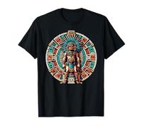 Storia della Statua del Guerriero Azteco e Calendario Maya del Messico Maglietta