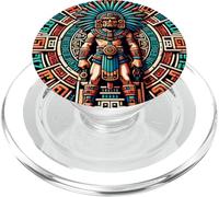 Storia della statua del guerriero azteco e calendario Maya del Messico PopSockets PopGrip per MagSafe