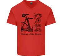 Storia Di Il Bicicletta Ciclisti Bicicletta Uomo Scollo A V Cotone T-Shirt