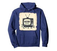 Storia Divertente: Reality TV ma Non Falso Felpa con Cappuccio, Unisex per Adulti, Navy, M